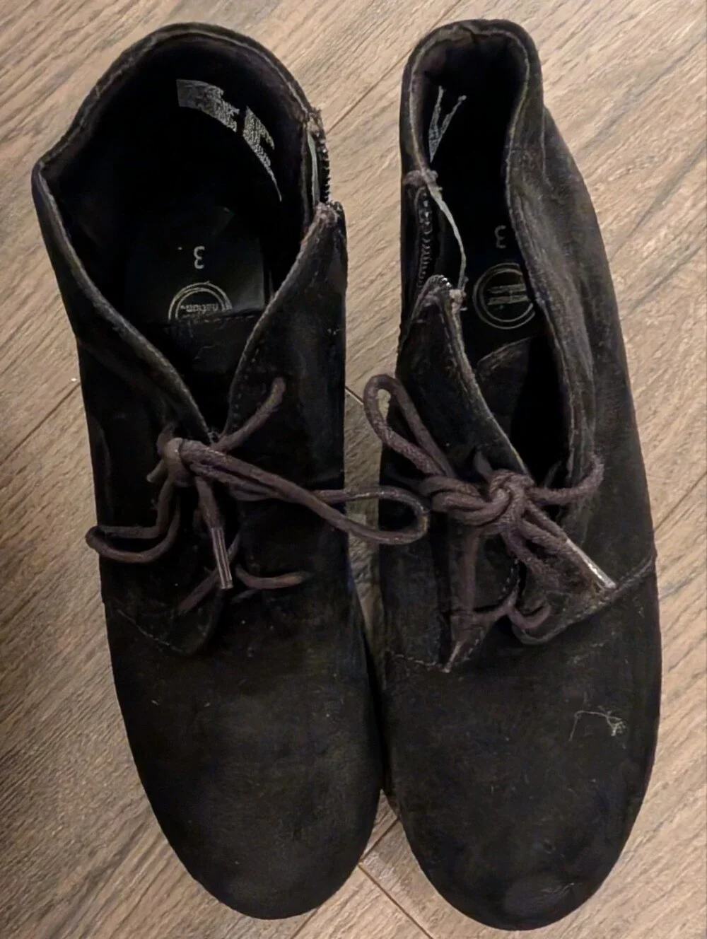 3/$16 Wonder Nation Girls Lace-Up Wedge Ankle Boots